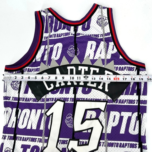 Mitchell Ness NBA Toronto Raptors Vince Carter 15 Hardwood Jersey 1998 Swingman - Picture 9 of 12